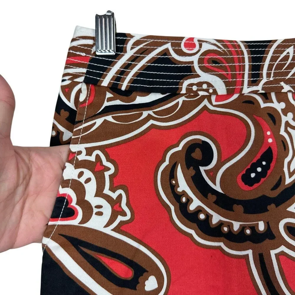 Merona‎ Y2K Paisley Print Mini Skirt Size 8 Retro Boho Festival Retro Resortwear